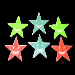 ESTRELLA GLOW IN THE DARK FLUORESCENTES COLORES SURTIDOS X 12 BLISTERS